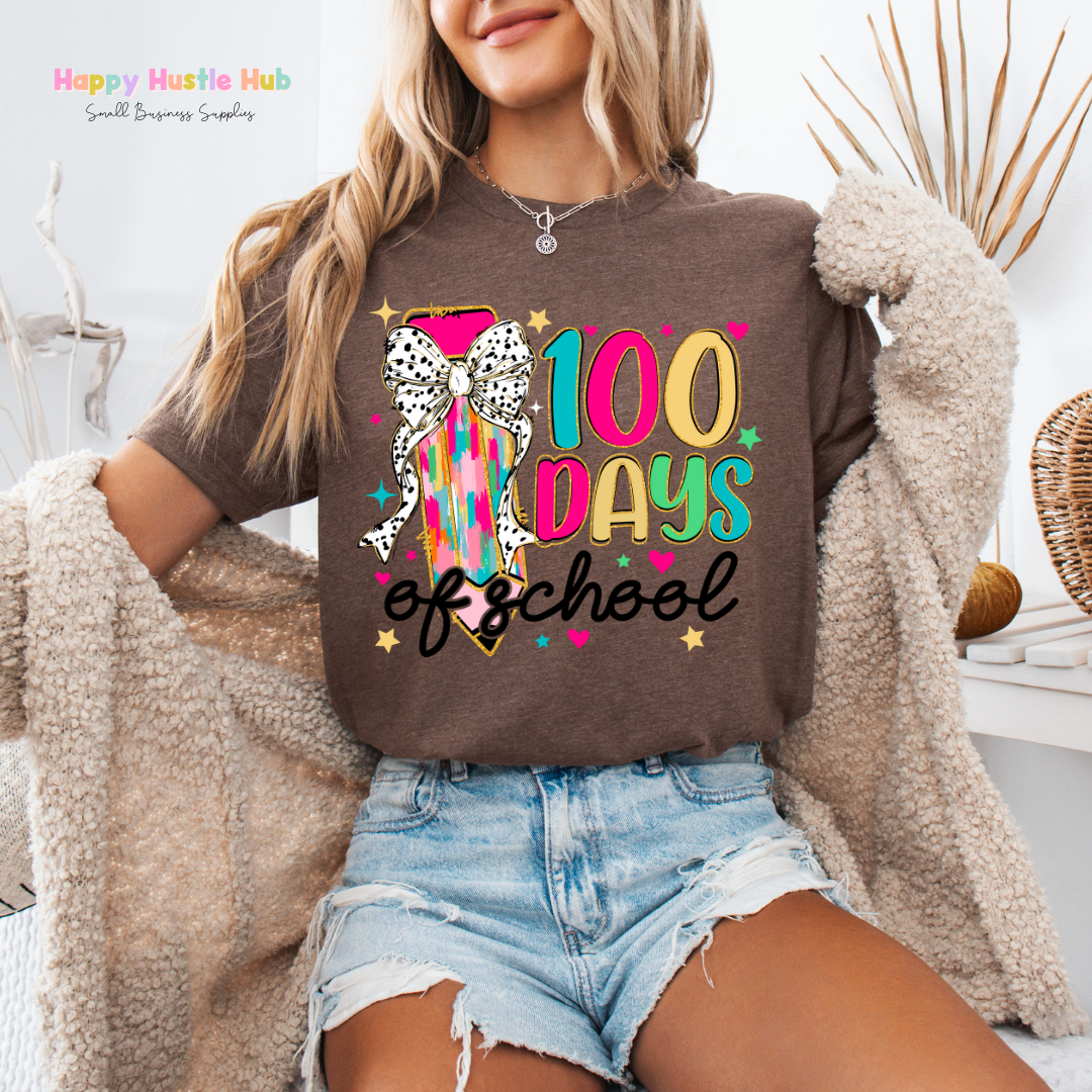 100 Days of School - Pencil DTF Transfer