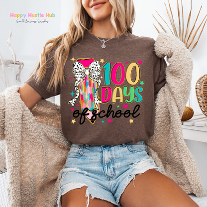 100 Days of School - Pencil DTF Transfer