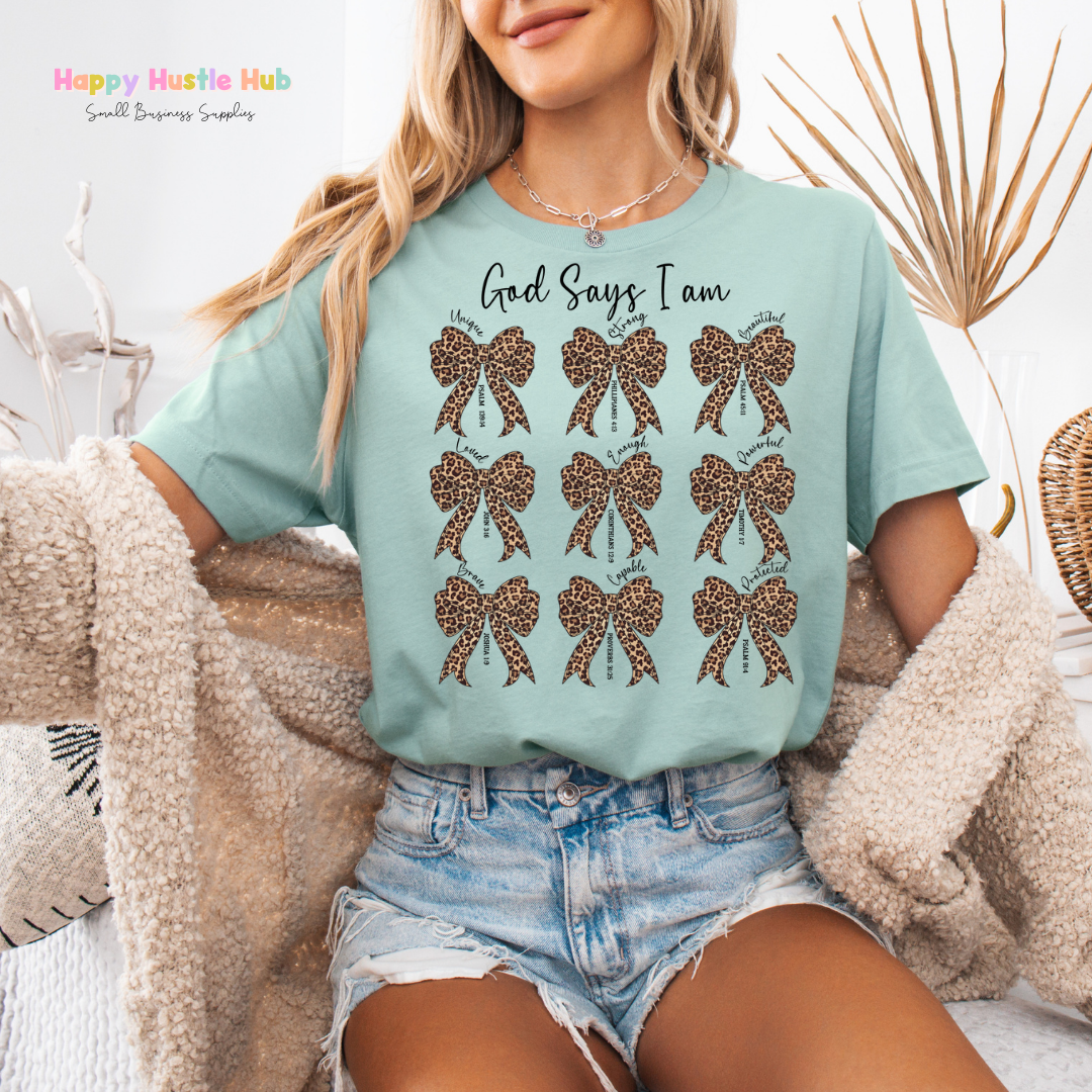 God Says I Am DTF Transfer
