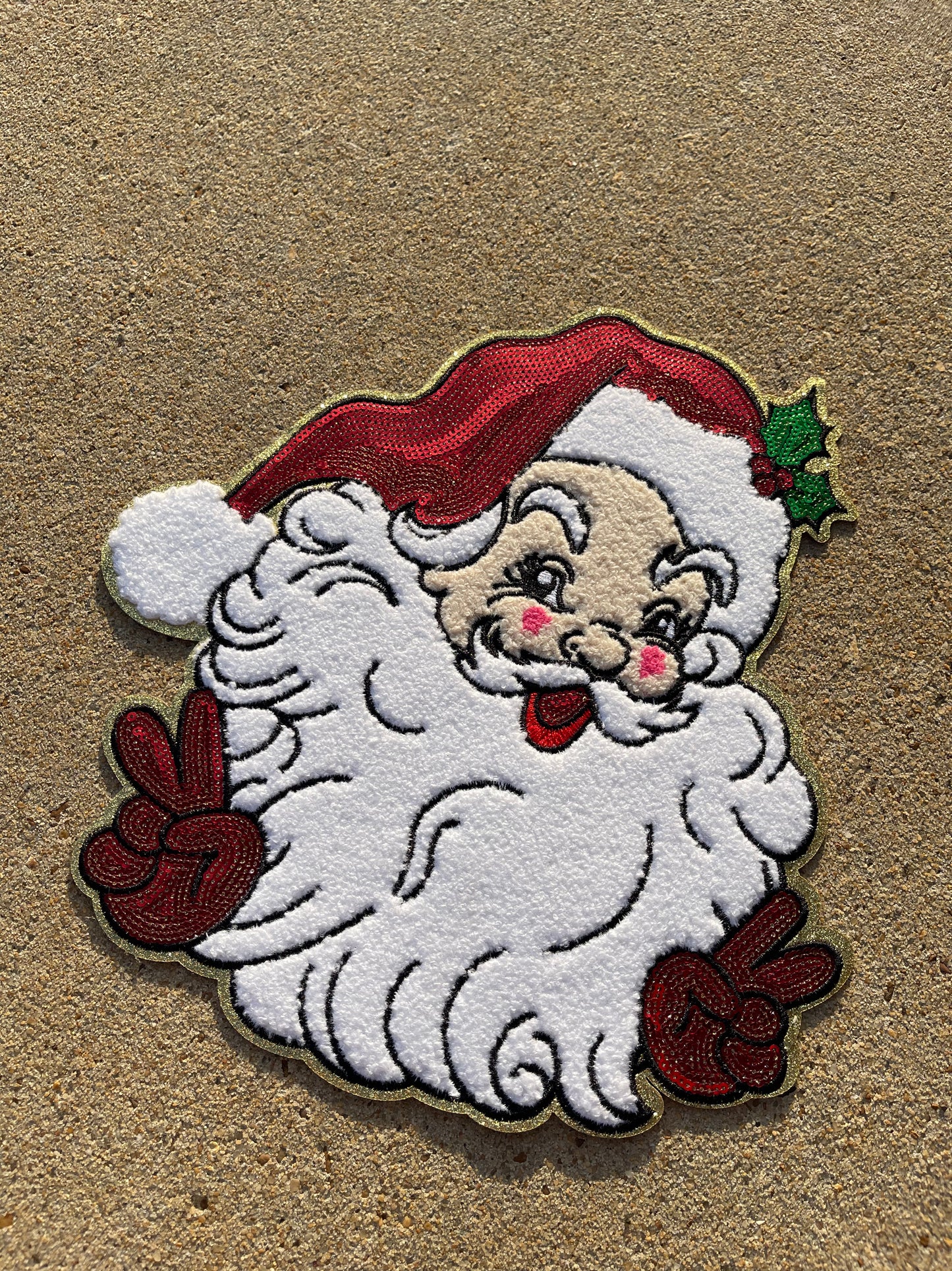 Peace Santa Chenille Patch