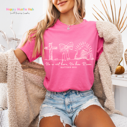 He Is Not Here He Has Risen DTF Transfer