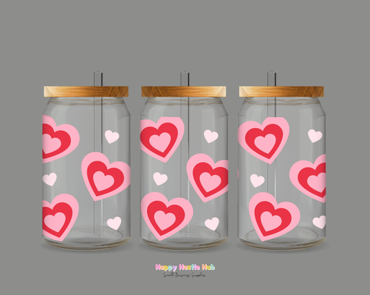 Groovy Hearts UV DTF Cup Wrap