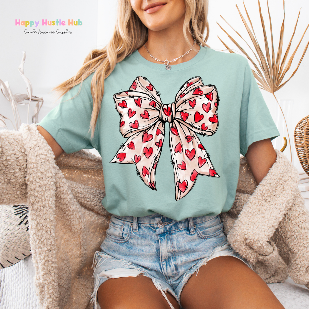 Heart Bows DTF Transfer