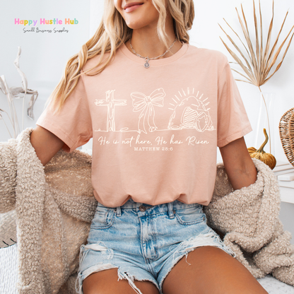 He Is Not Here He Has Risen DTF Transfer