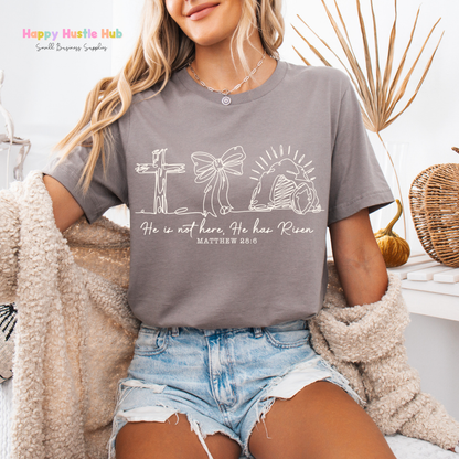 He Is Not Here He Has Risen DTF Transfer