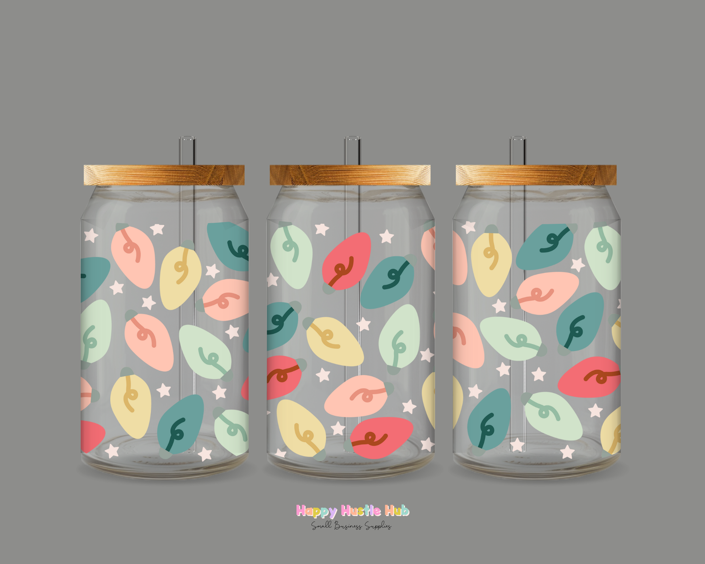 Festive  Lights UV DTF Wrap