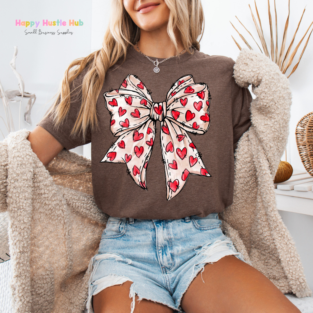 Heart Bows DTF Transfer