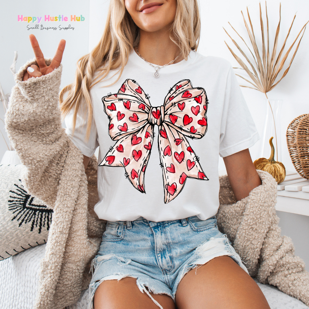 Heart Bows DTF Transfer