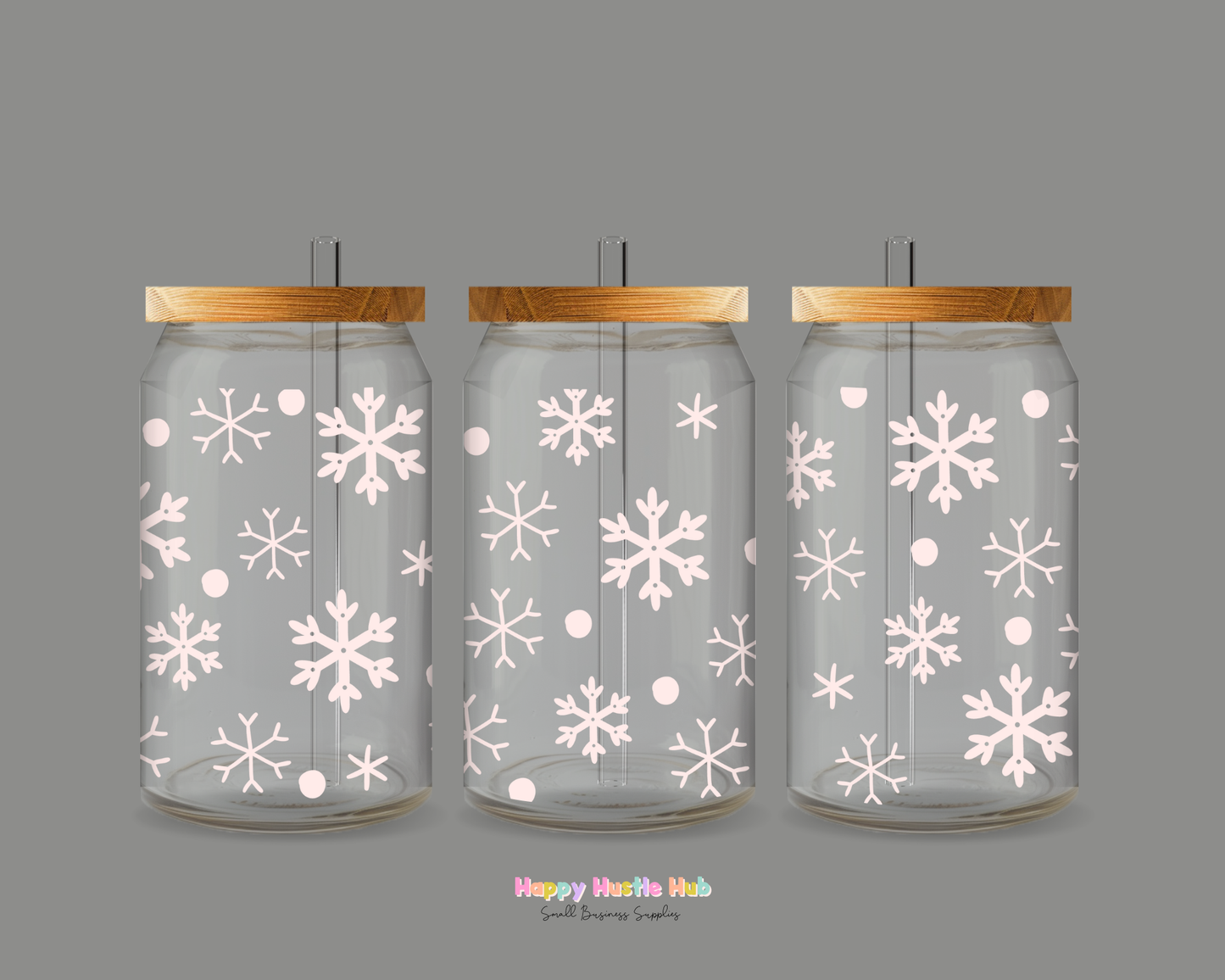 Snowflakes UV DTF Wrap
