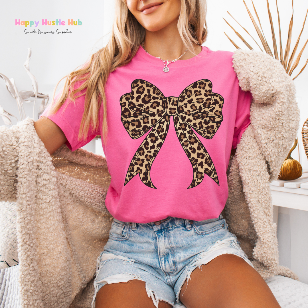 Cheetah Bow DTF Transfer