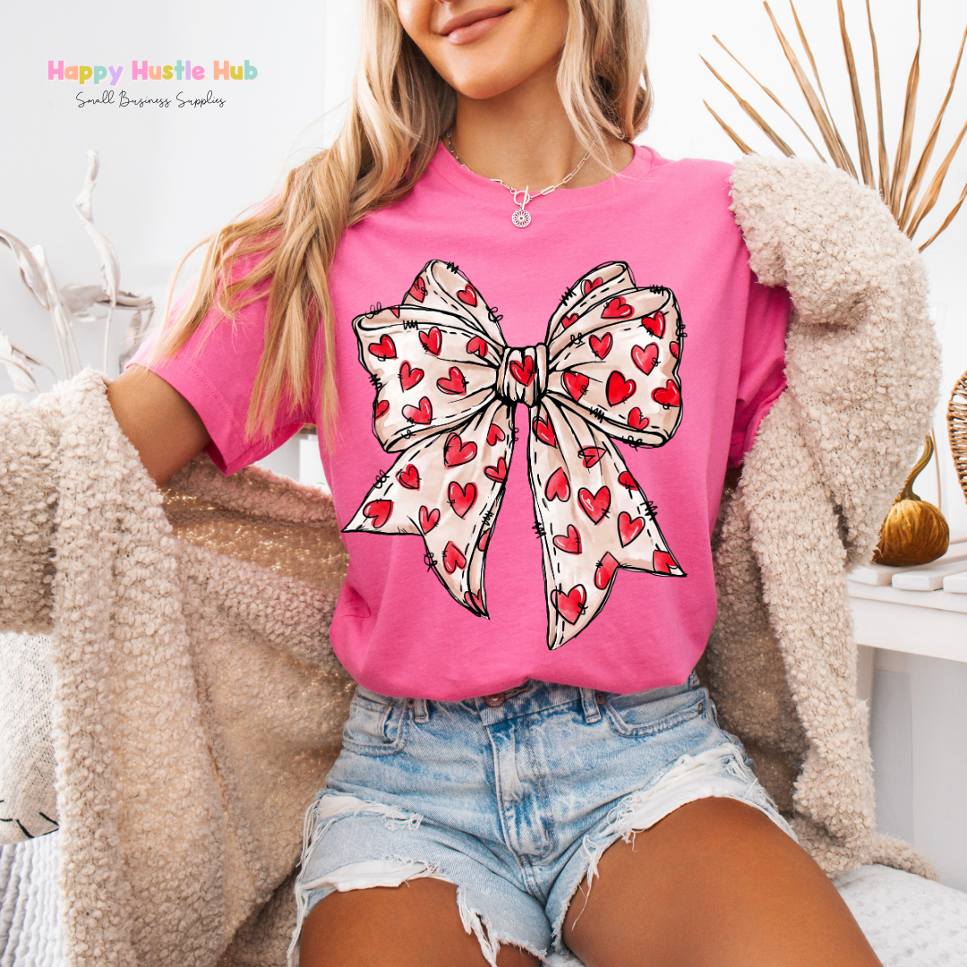 Heart Bows DTF Transfer