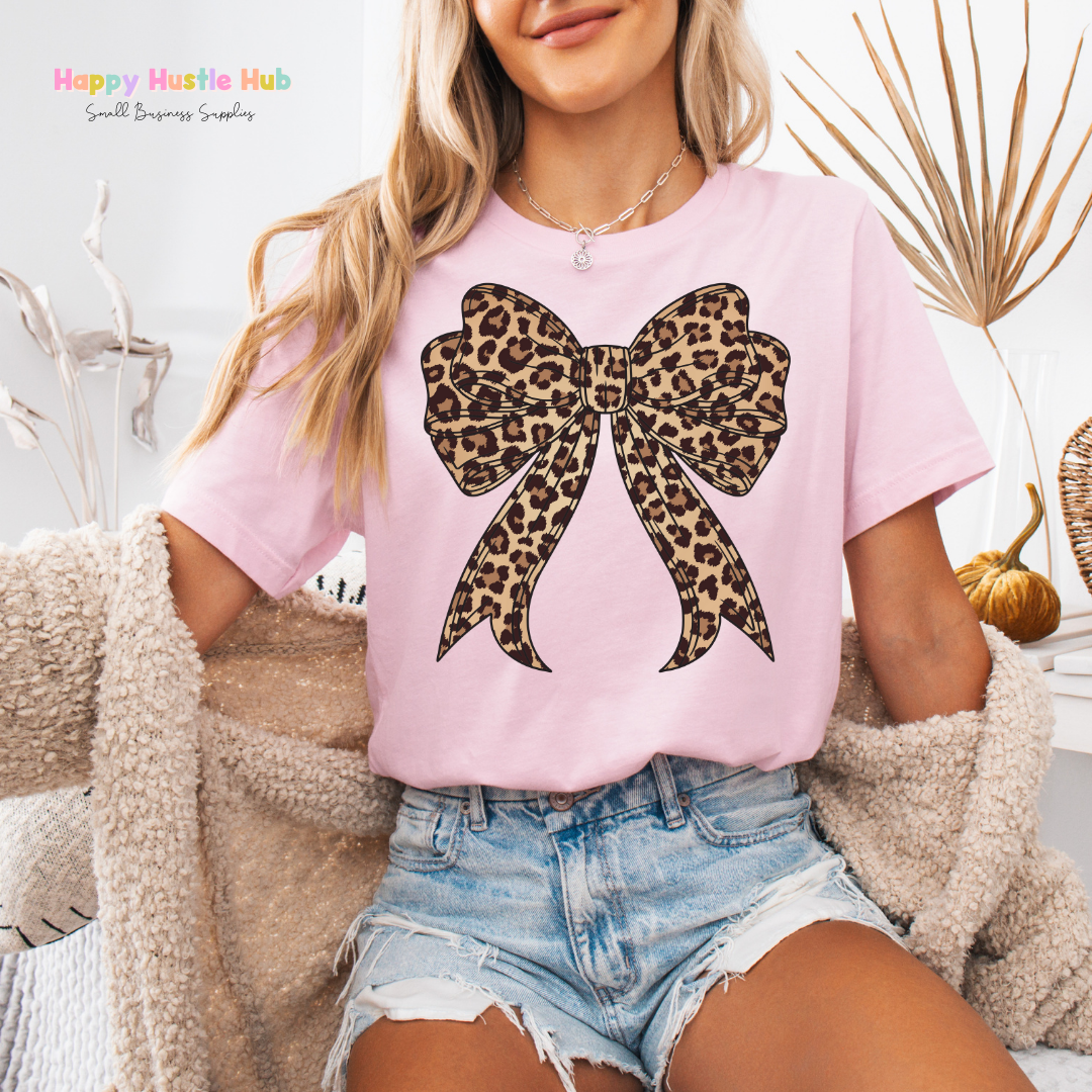 Cheetah Bow DTF Transfer