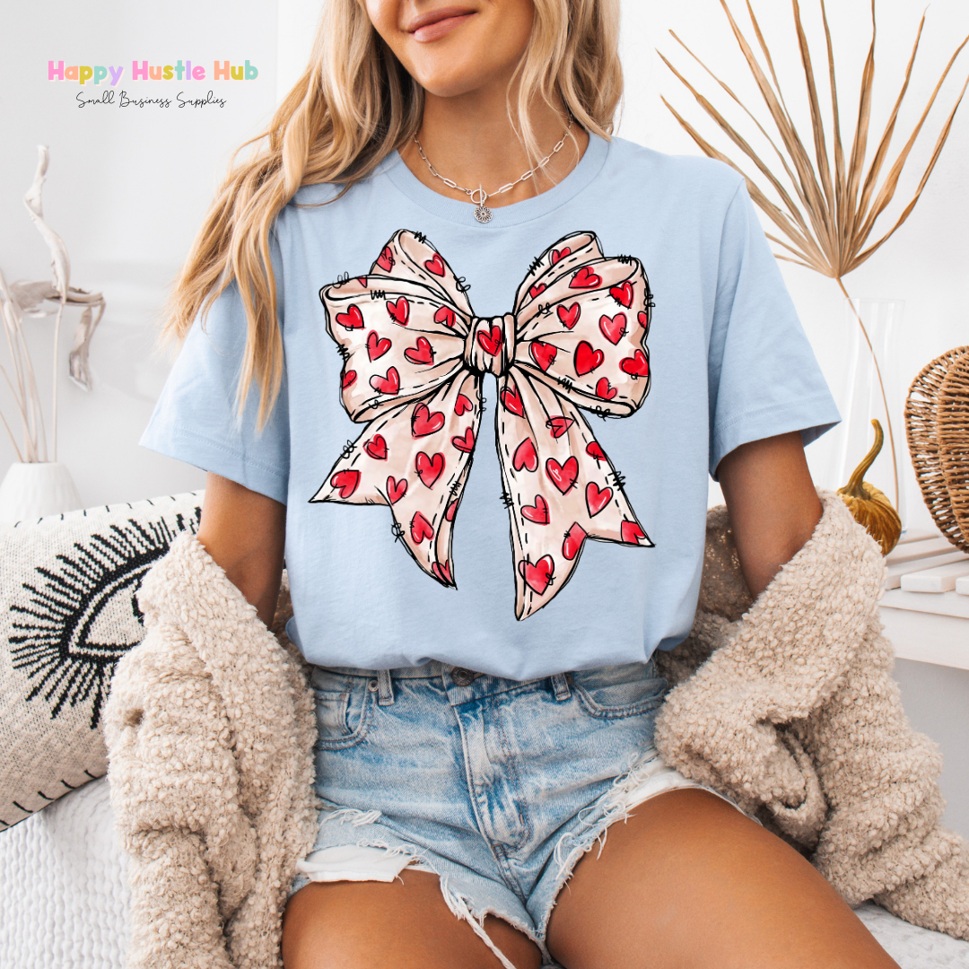 Heart Bows DTF Transfer