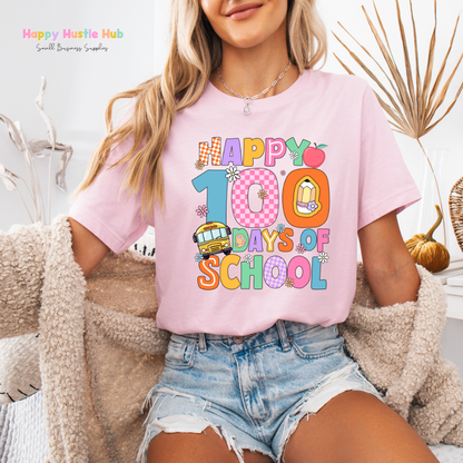 Checkered 100 Days Of School DTF Transfer