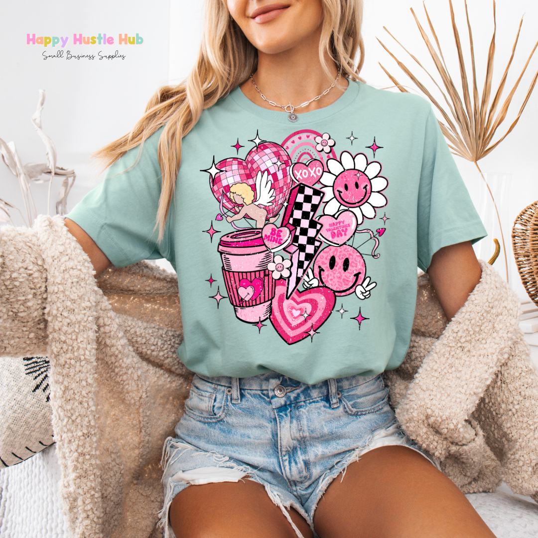 Love Lightening Bolt DTF Transfer