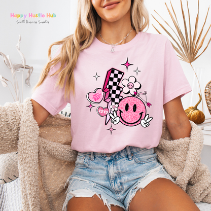 Lightning Bolt Smiley DTF Transfer