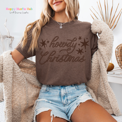 Howdy Christmas Western Rope DTF Transfer