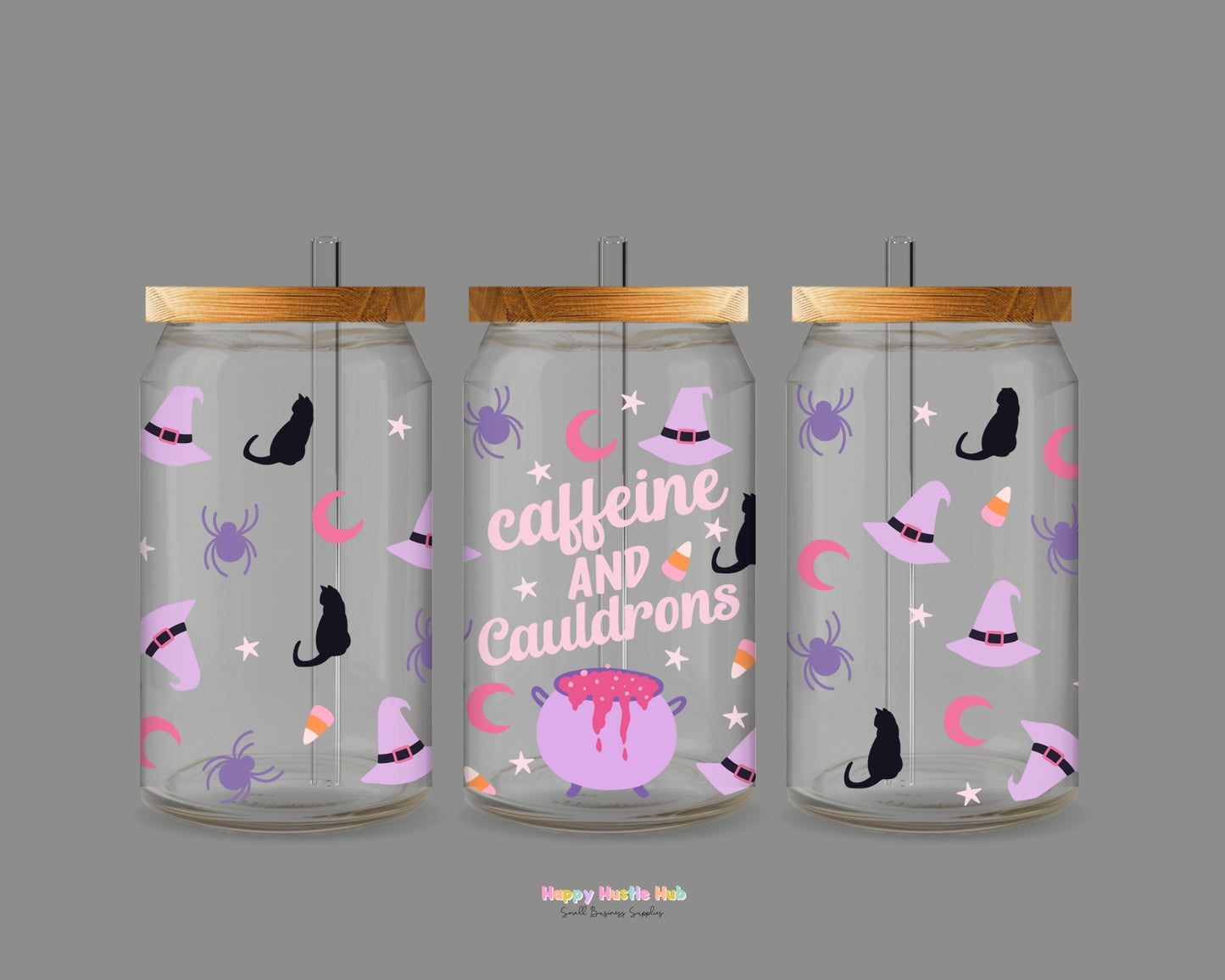 Caffeine and Cauldrons UV DTF Wrap