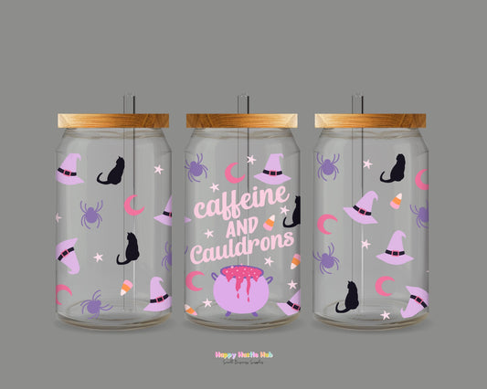 Caffeine and Cauldrons UV DTF Wrap