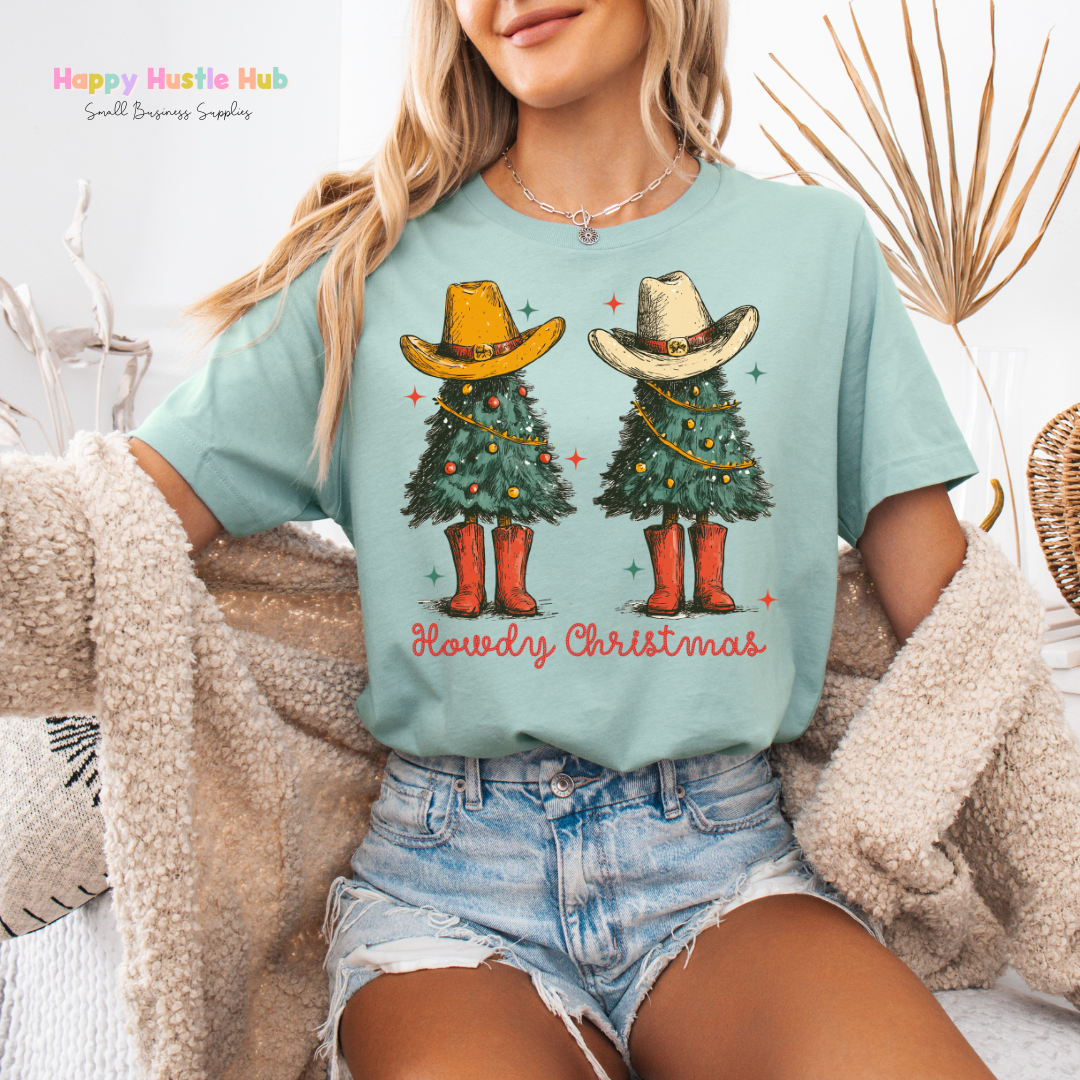 Howdy Christmas Cowboys DTF Transfer