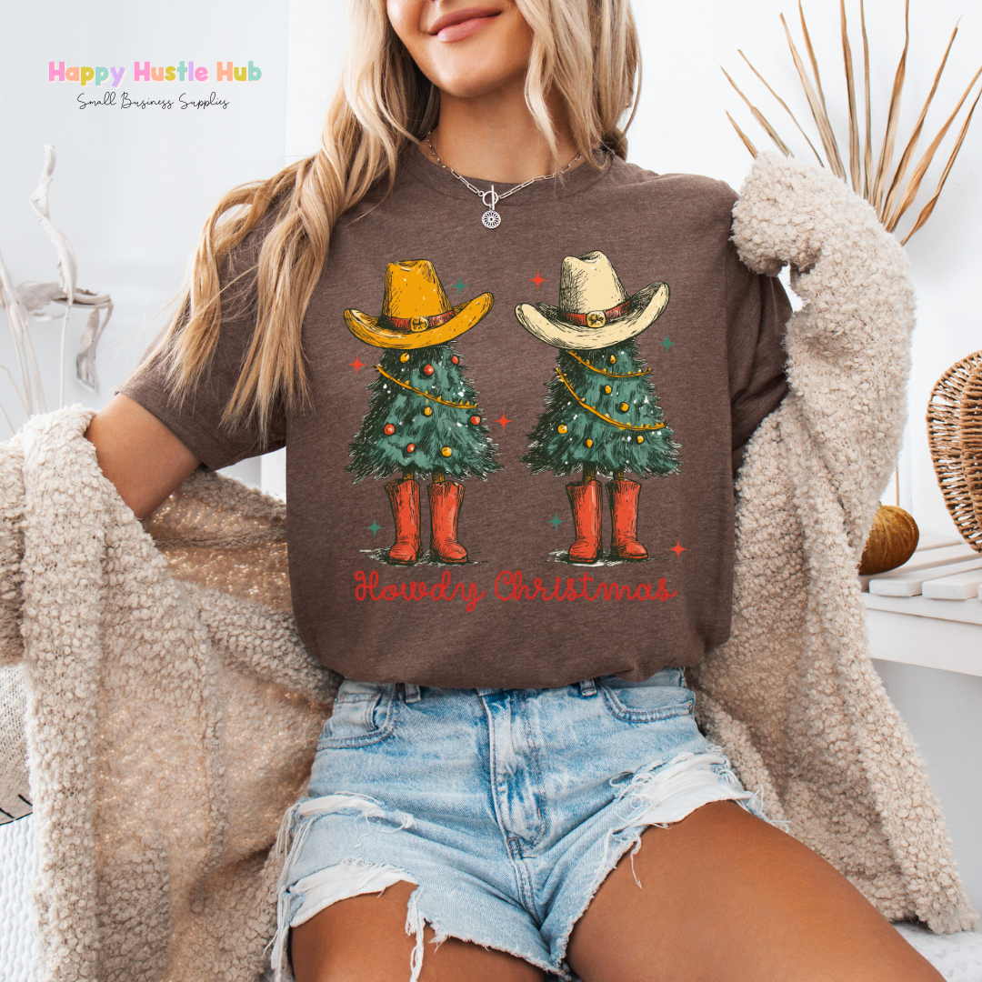 Howdy Christmas Cowboys DTF Transfer