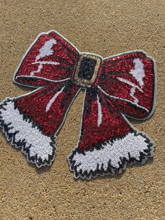 Ms. Claus Bow Chenille Patch