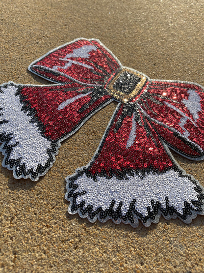 Ms. Claus Bow Chenille Patch