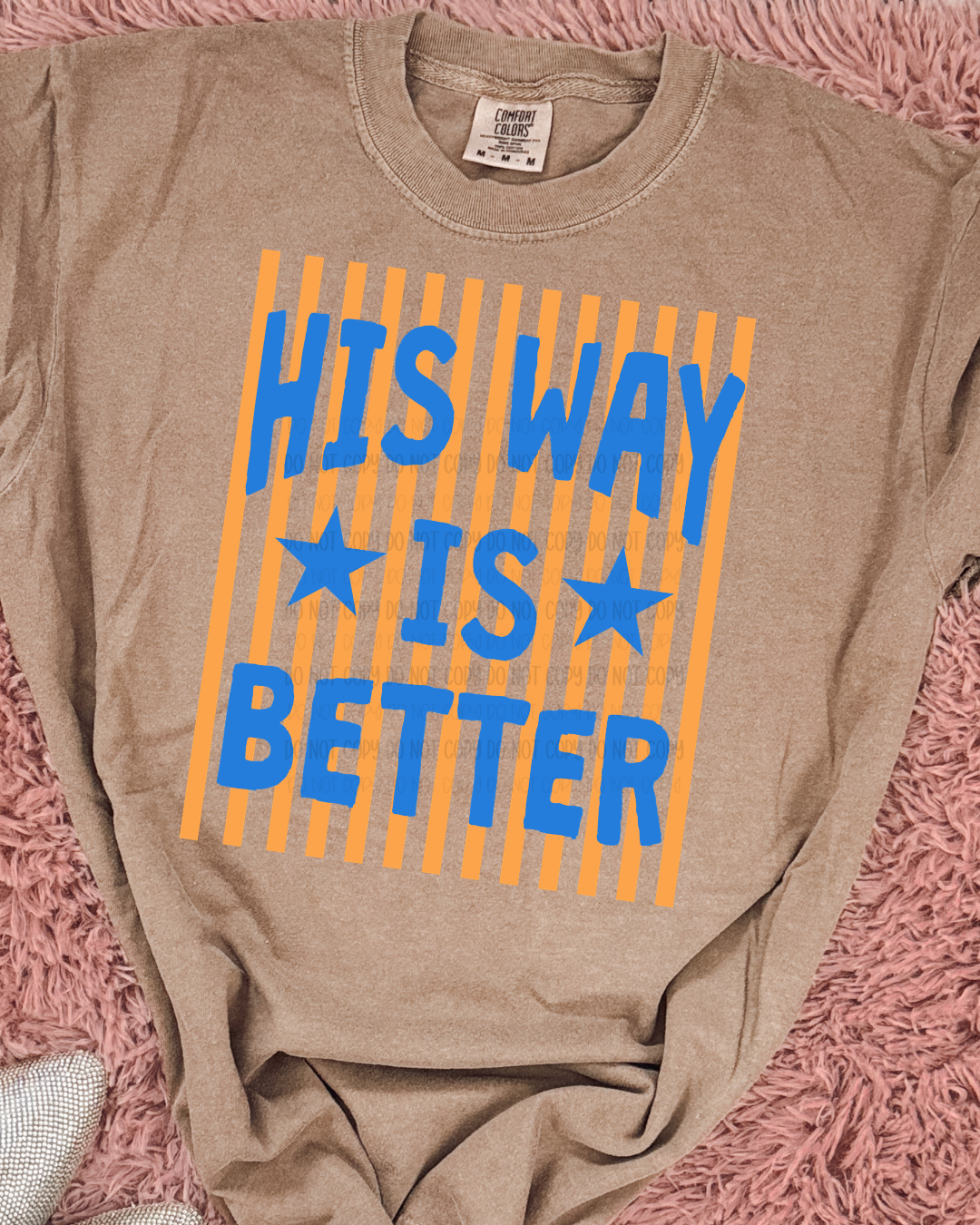 His Way Is Better Striped DTF Transfer