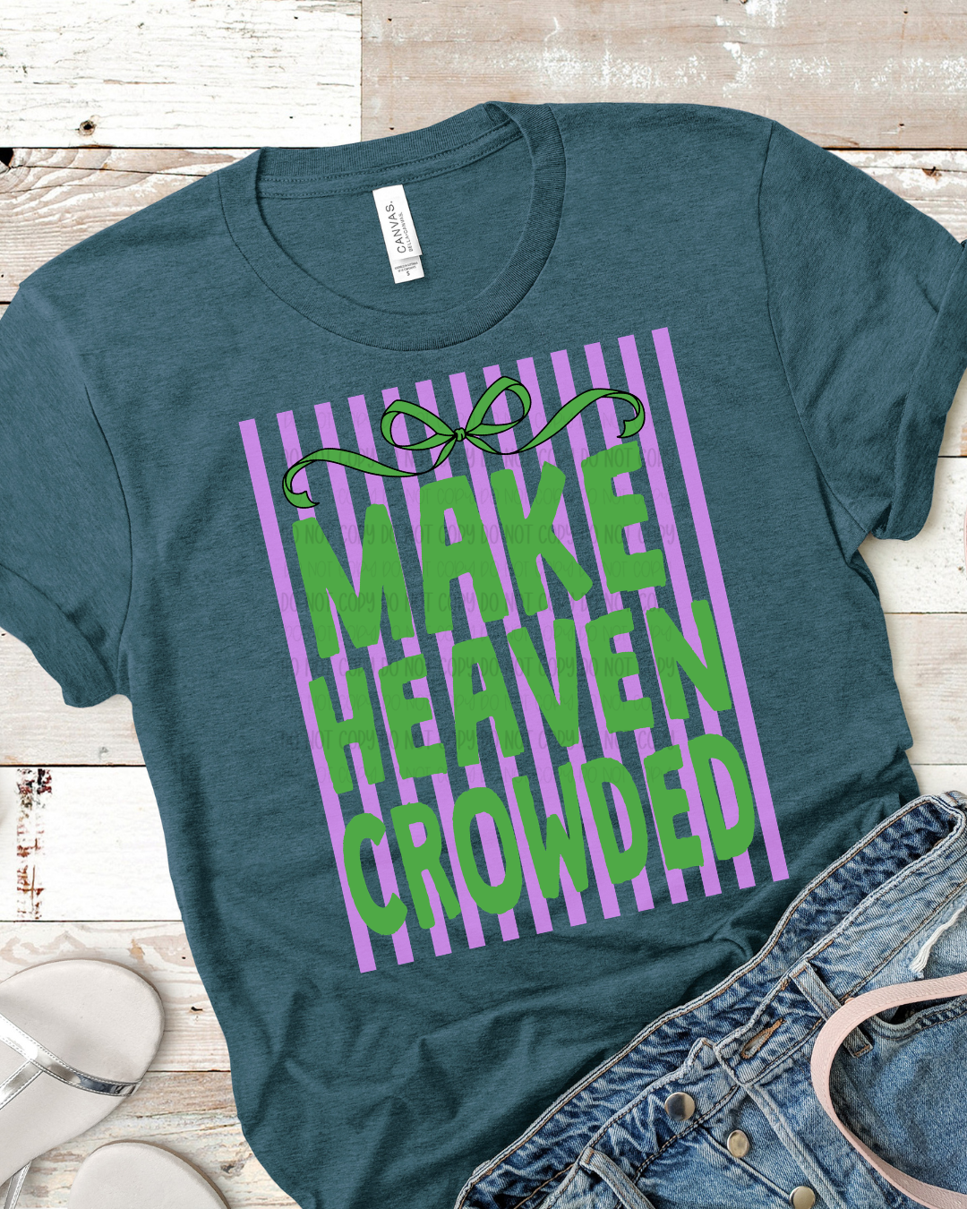 Make Heaven Crowded Striped DTF Transfer