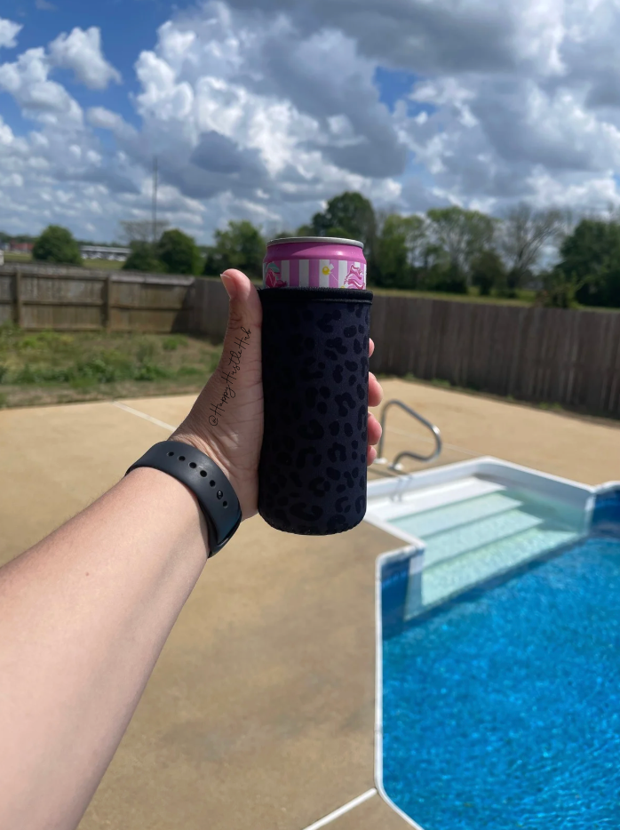 Black Leopard Koozie