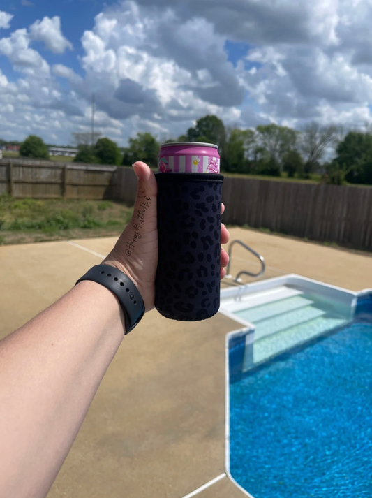 Black Leopard Koozie