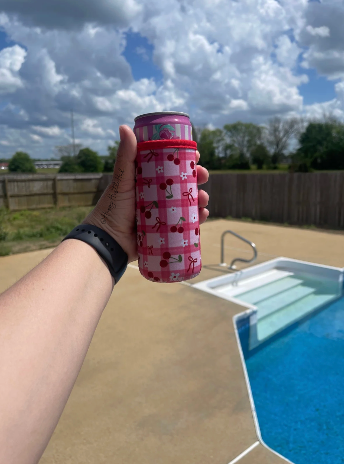 Checkered Cherries Koozie