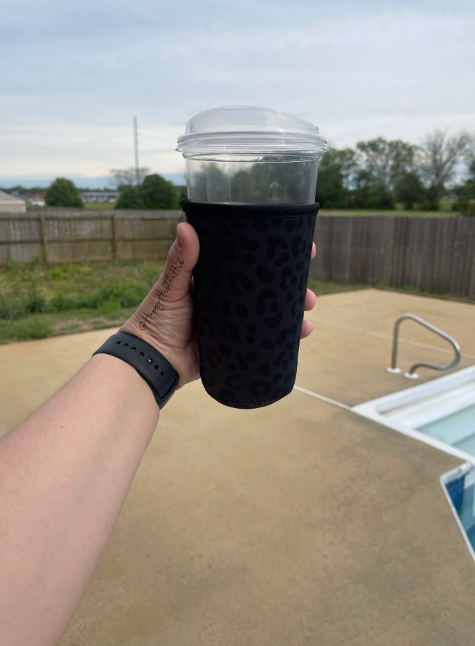 Black Leopard Koozie